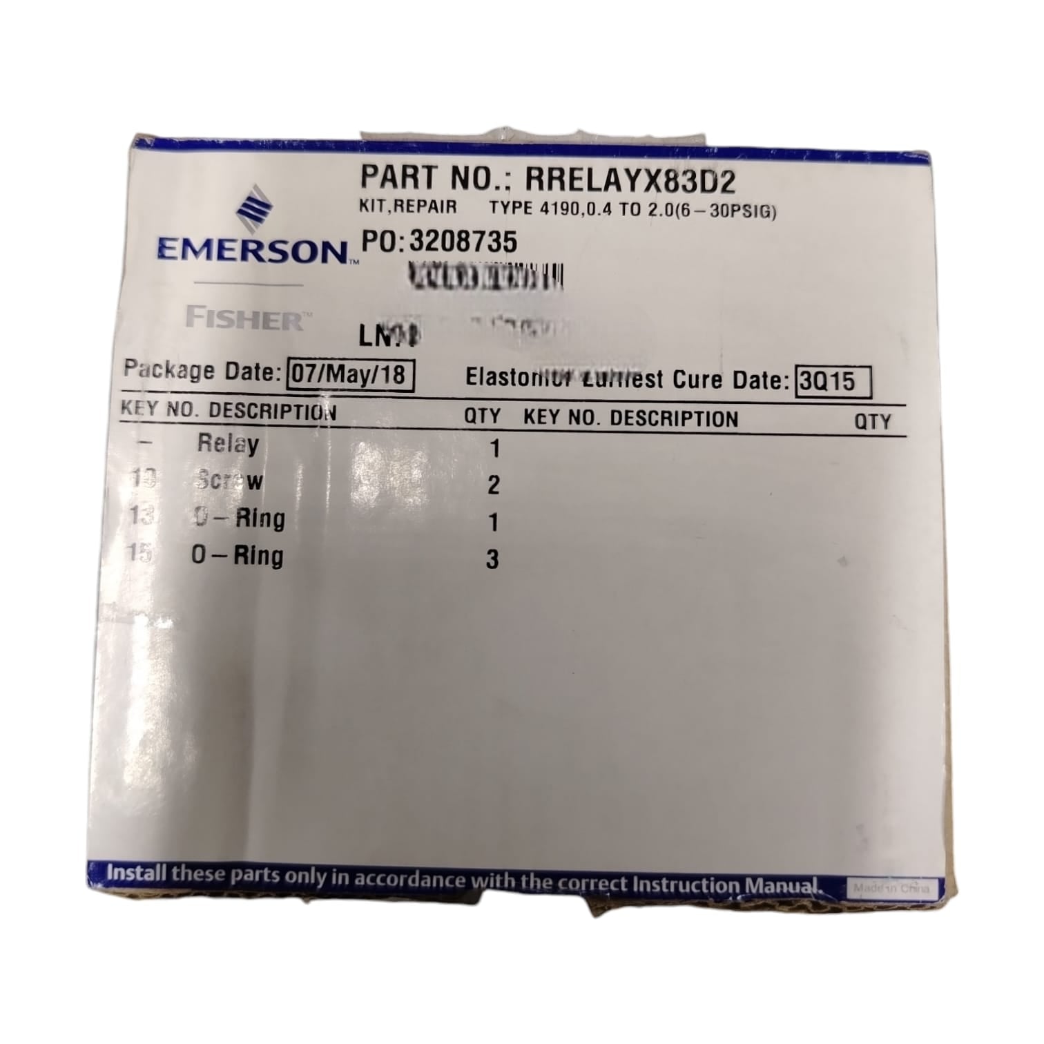 EMERSON RRELAYX83D2 Kit