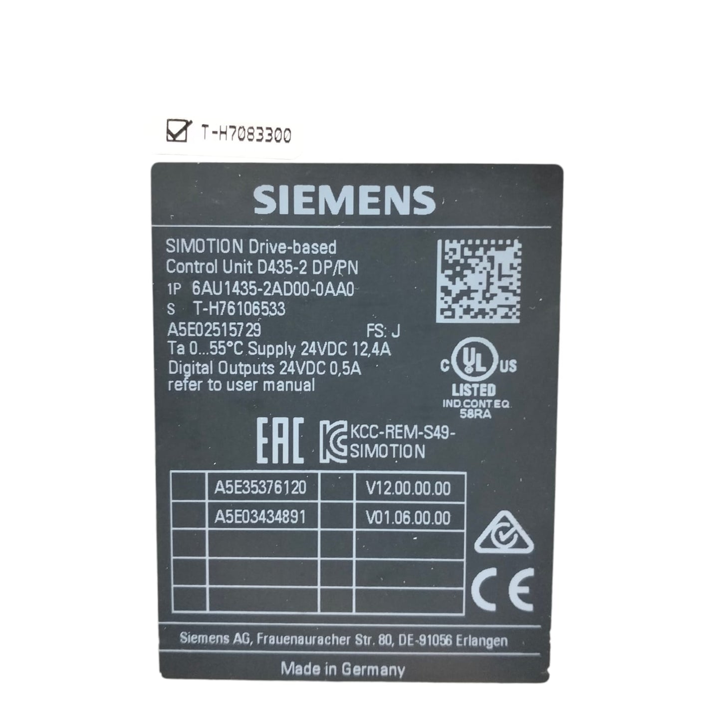 Siemens 6au1435-2ad00-0aa0 Simotion D Servodrive