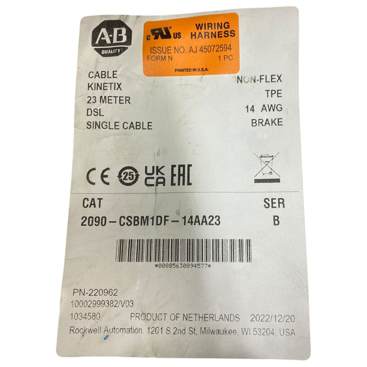 Allen Bradley 2090-csbm1df-14aa23 23 Metros