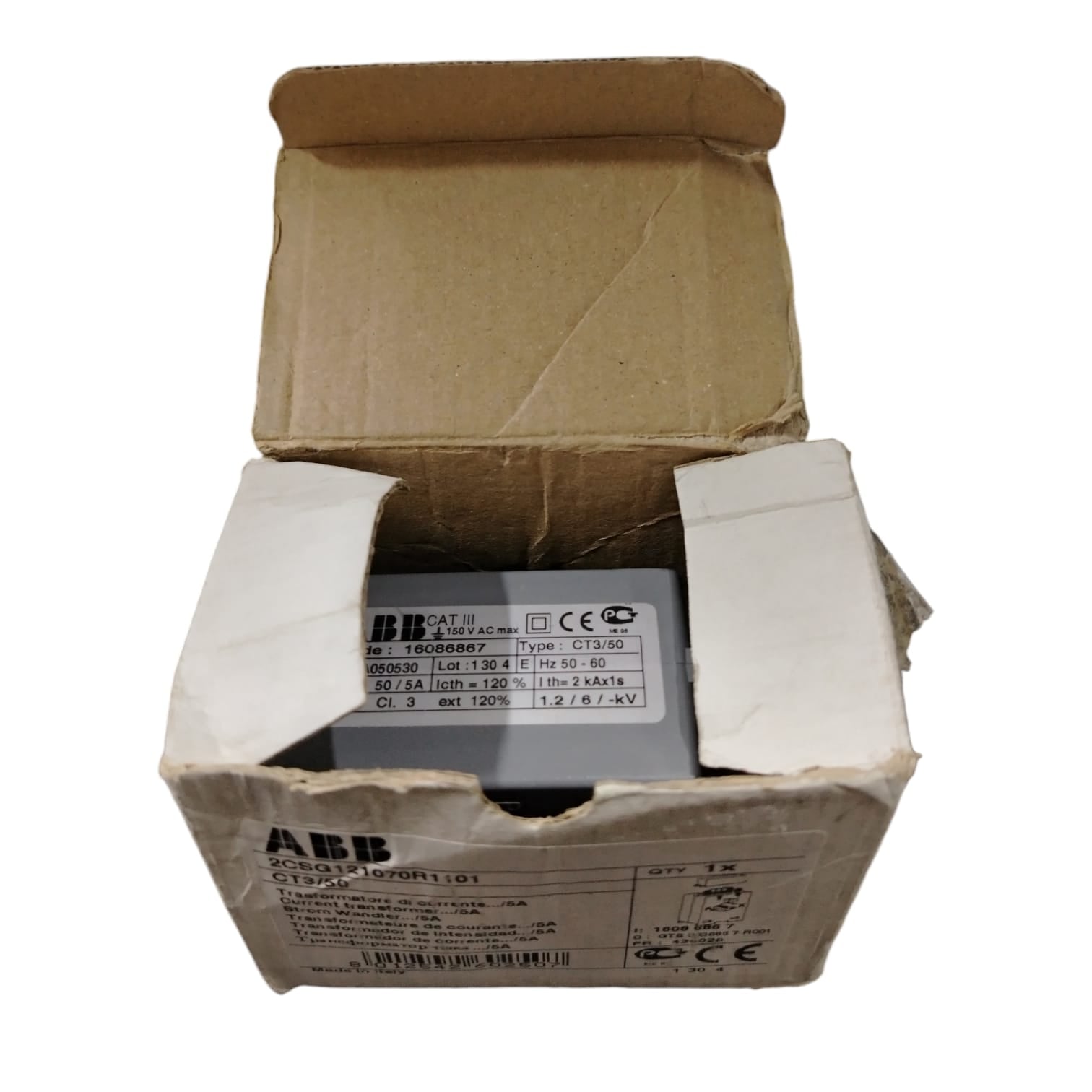 ABB	CT3/50 2CSG121070R1101 Transformador de corriente