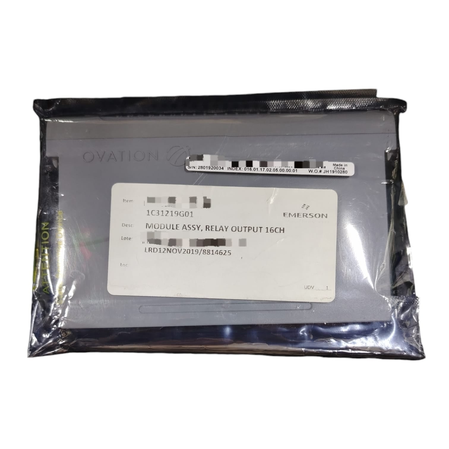 EMERSON OVATION 1C31219G01 Salida de relevador
