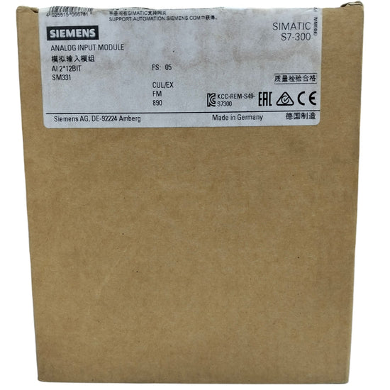 Siemens  6es7 331-7kb02-0ab0 SIMATIC S7-300