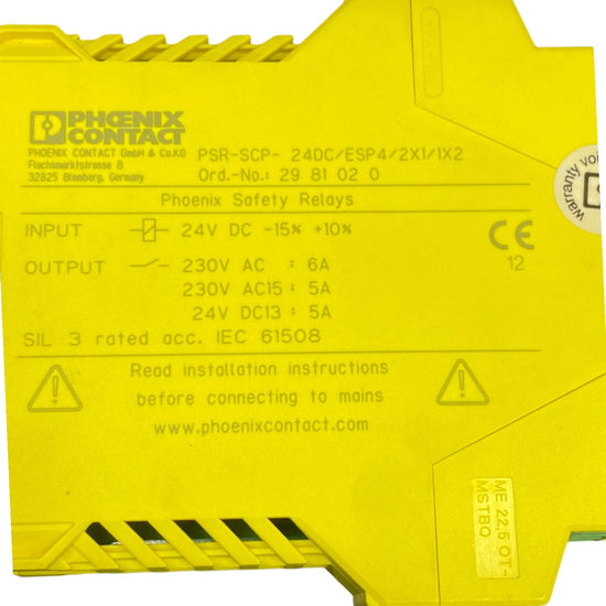 Phoenix Contact Psr-scp-24dc/esp4/2x1/1x2 Relevador de seguridad