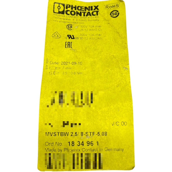 Phoenix Contact Stz Mvstbw 2,5/8-stf-5,08 Conector para placa de circuito