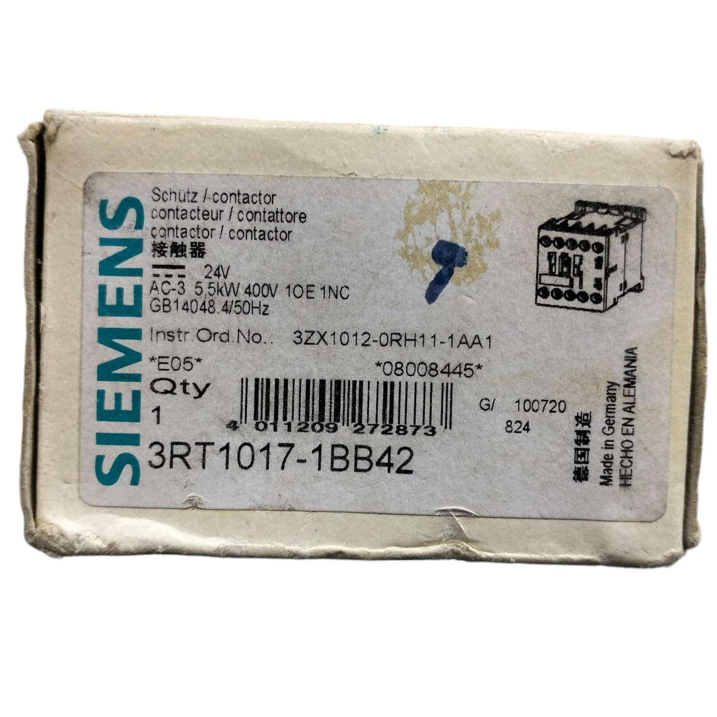 Siemens 3rt1017-1bb42 SIRIUS *E05*