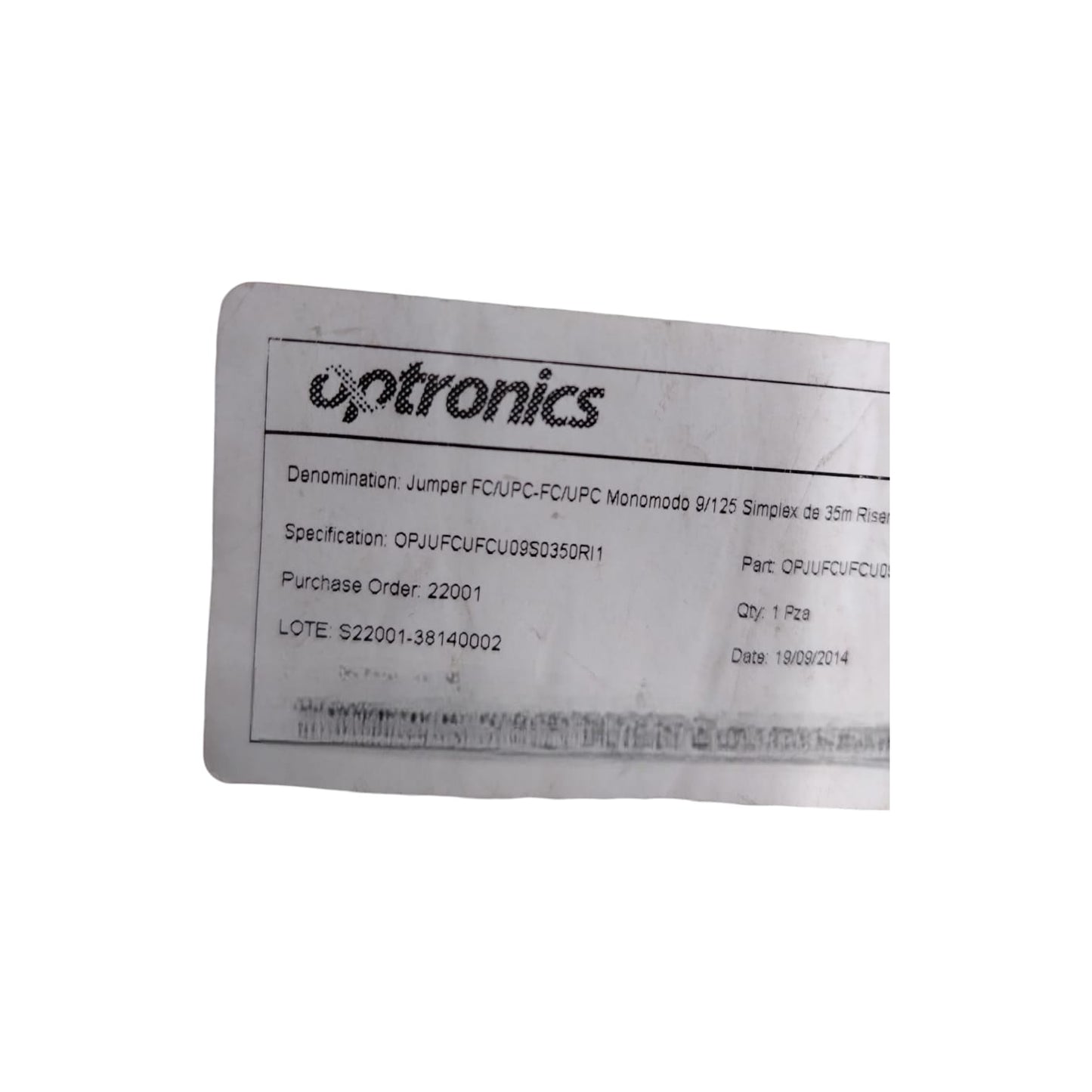 Optronics Opjufcufcu09s0350ri1 Cable De Fibra Optica