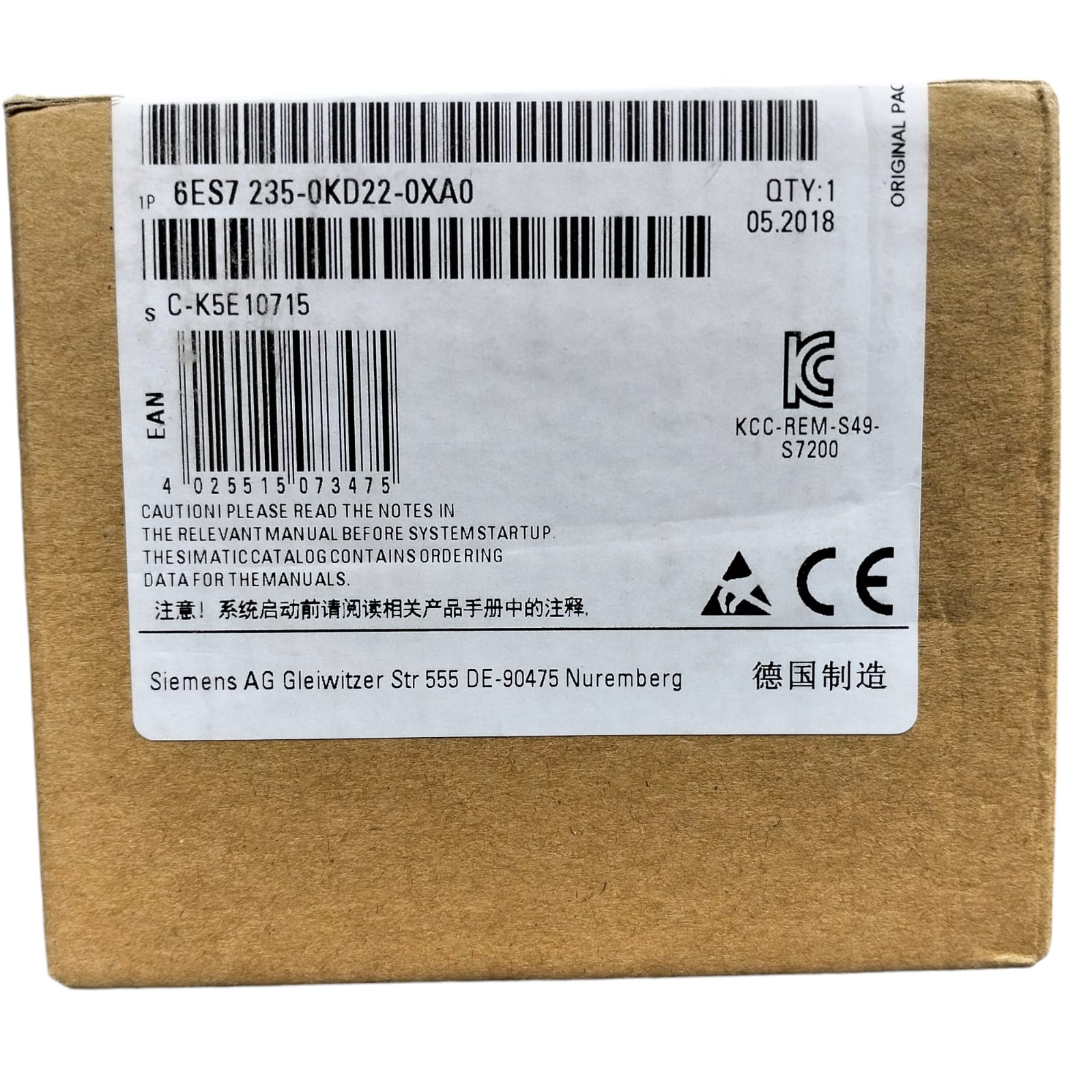 Siemens 6es7 235-0kd22-0xa0 SIMATIC S7-200
