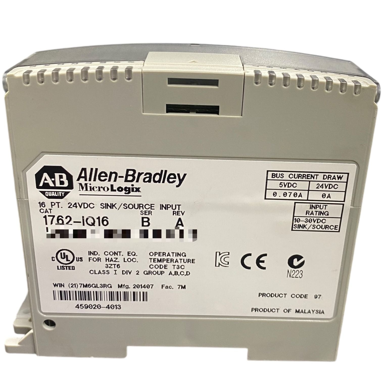 Allen Bradley 1762-iq16 Ser B