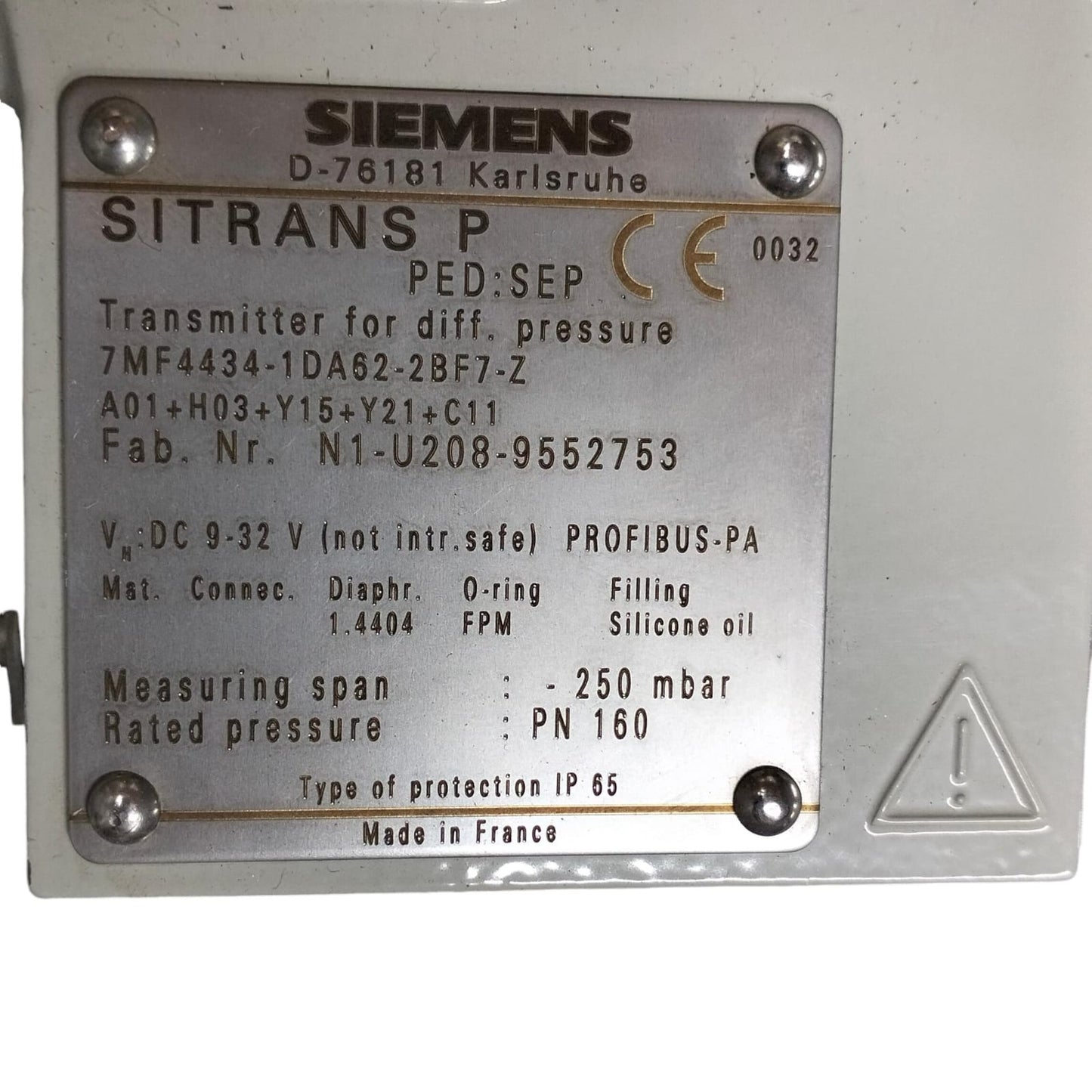 Siemens 7mf4434-1da62-2bf7-z SITRANS P Transmisor de potencia