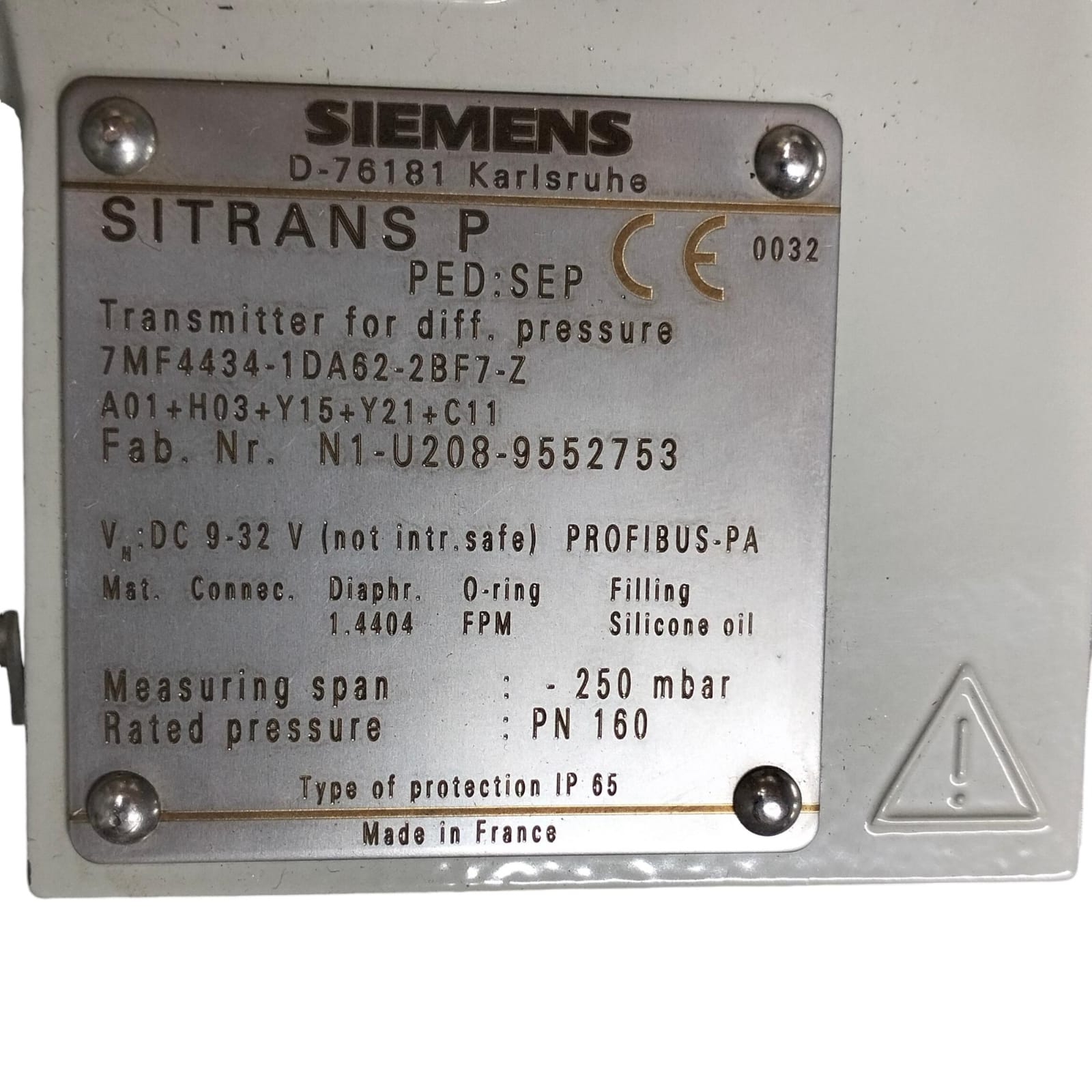 Siemens 7mf4434-1da62-2bf7-z SITRANS P Transmisor de potencia