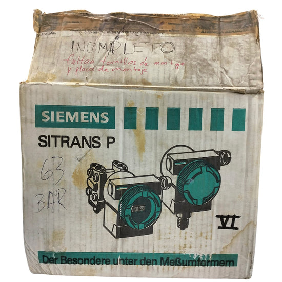 Siemens 7mf4434-1da62-2bf7-z SITRANS P transmisor de potencia