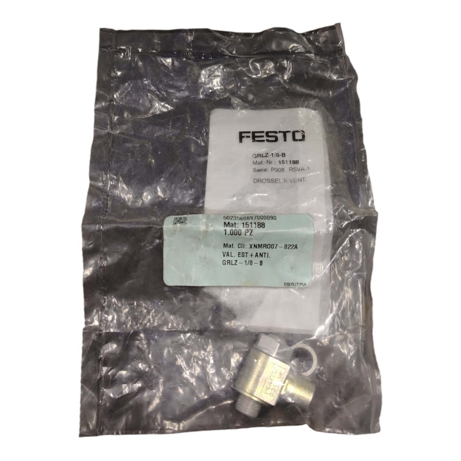 Festo GRLZ-1/8-B Válvula de estrangulación y antirretorno