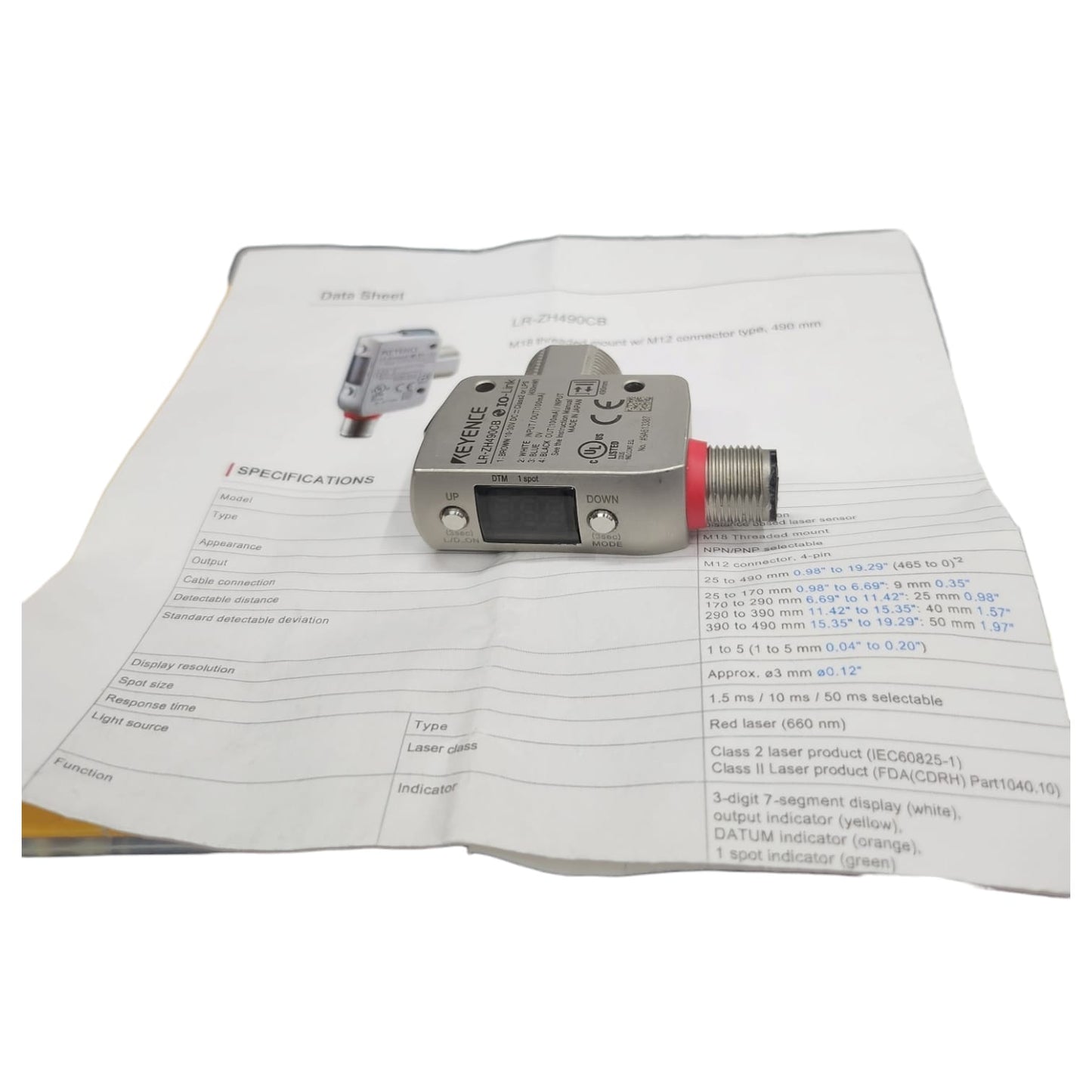 Keyence LR-ZH490CB Sensor láser