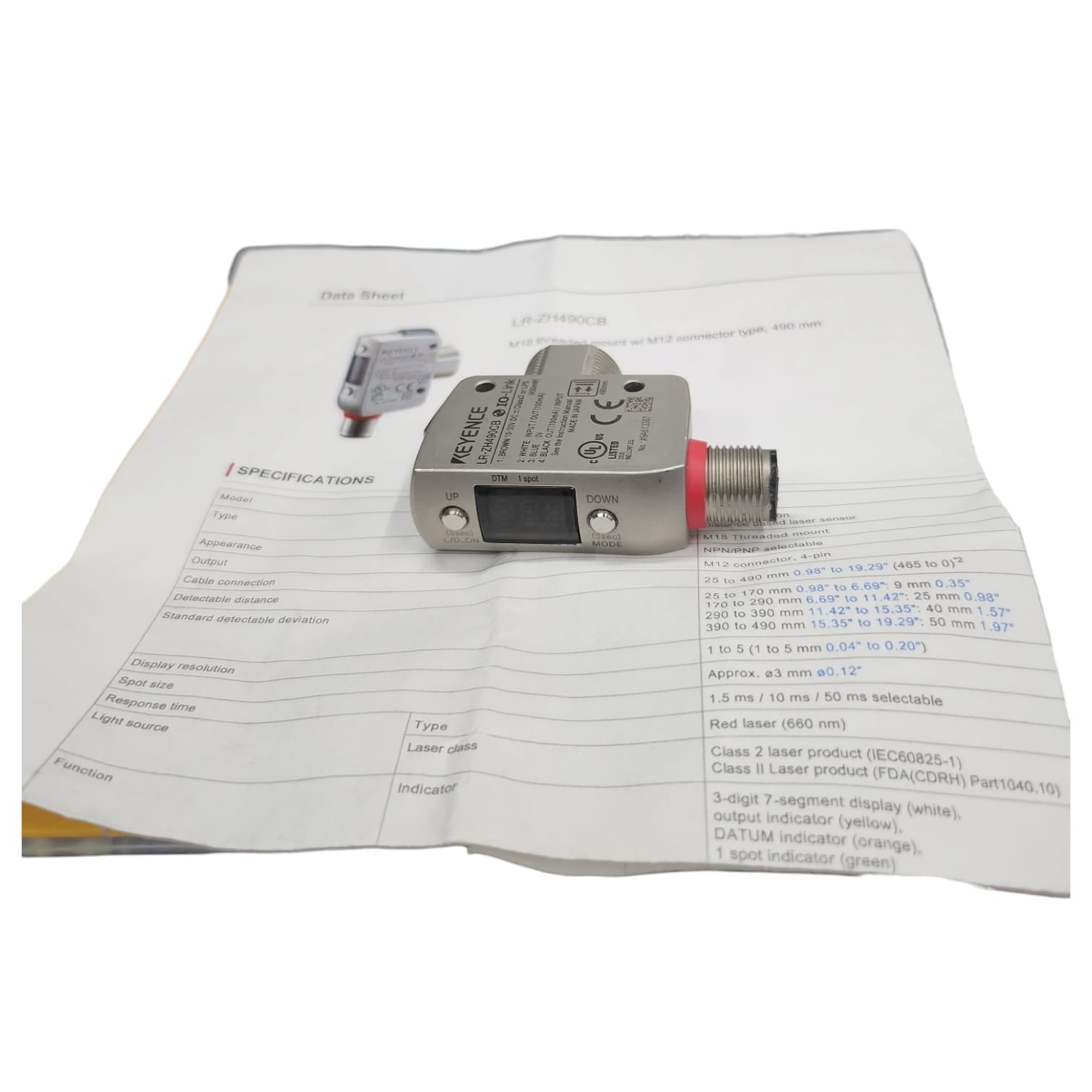 Keyence LR-ZH490CB Sensor láser