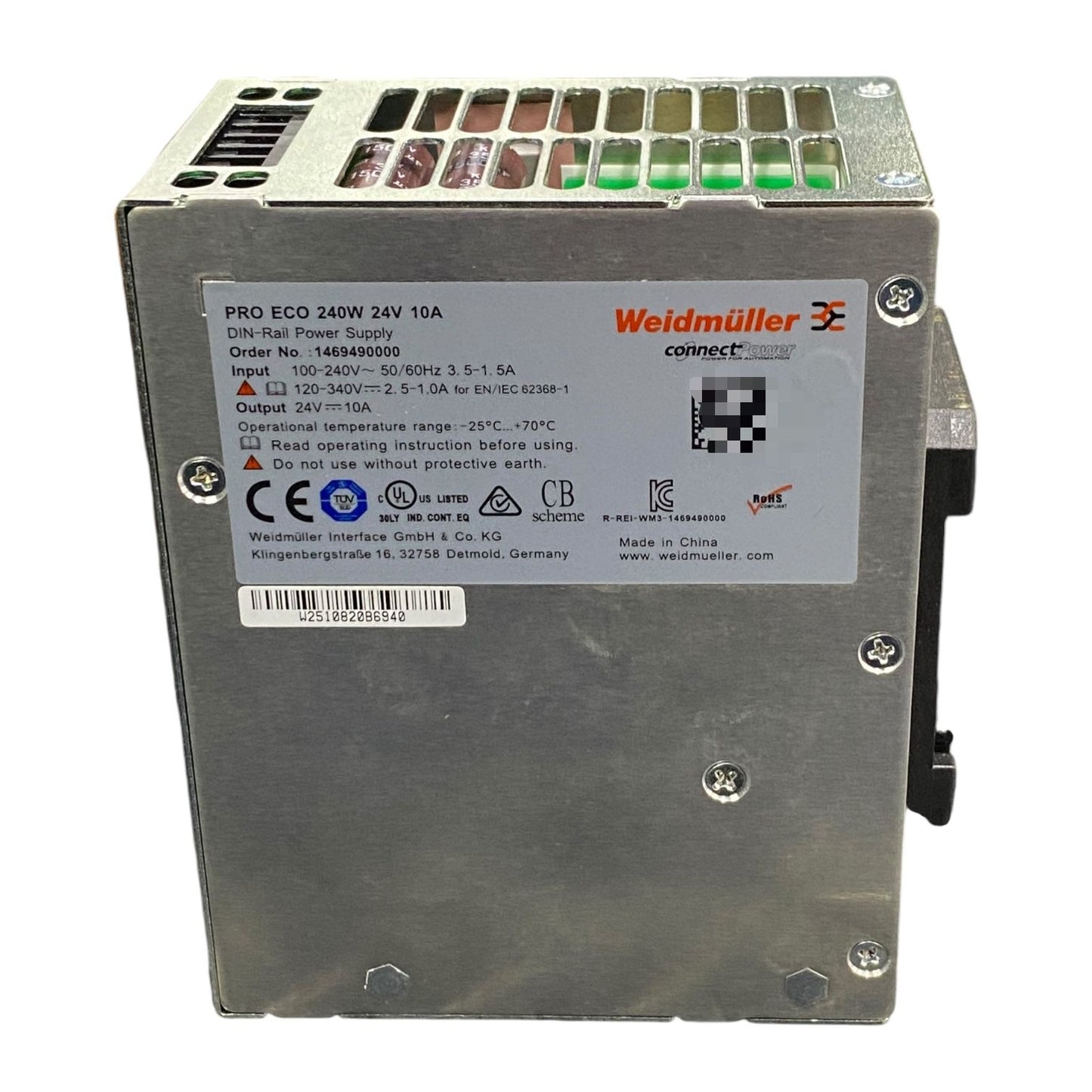 Weidmuller 1469490000 Pro Eco 240w 24v 10a