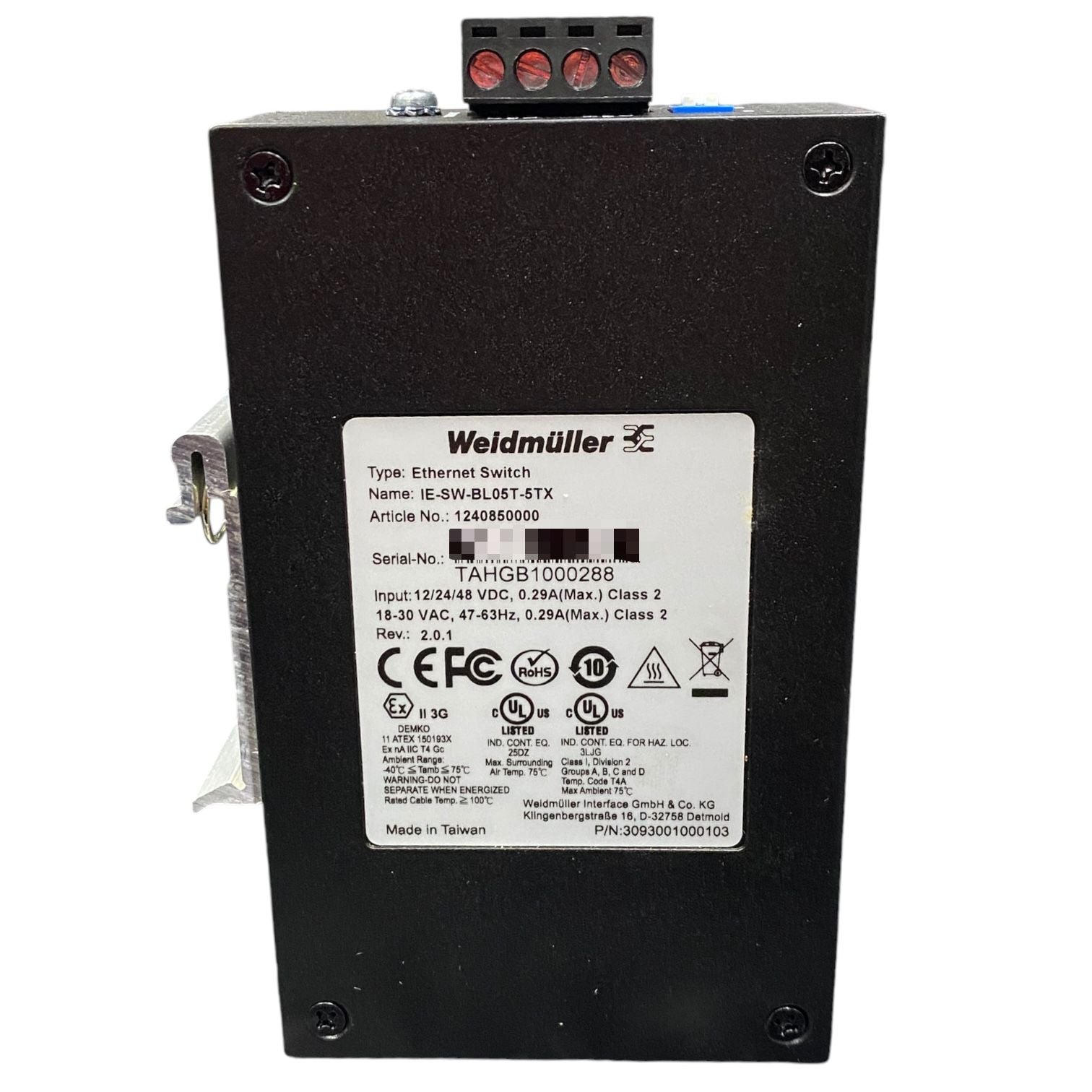 Weidmuller IE-SW-BL05T-5TX  Conmutador