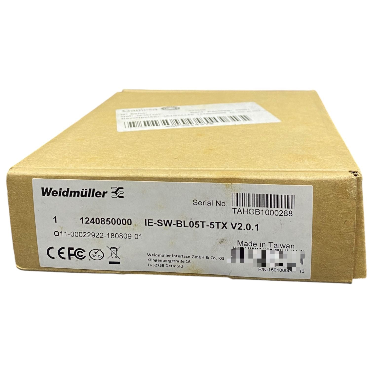 Weidmuller IE-SW-BL05T-5TX  Conmutador