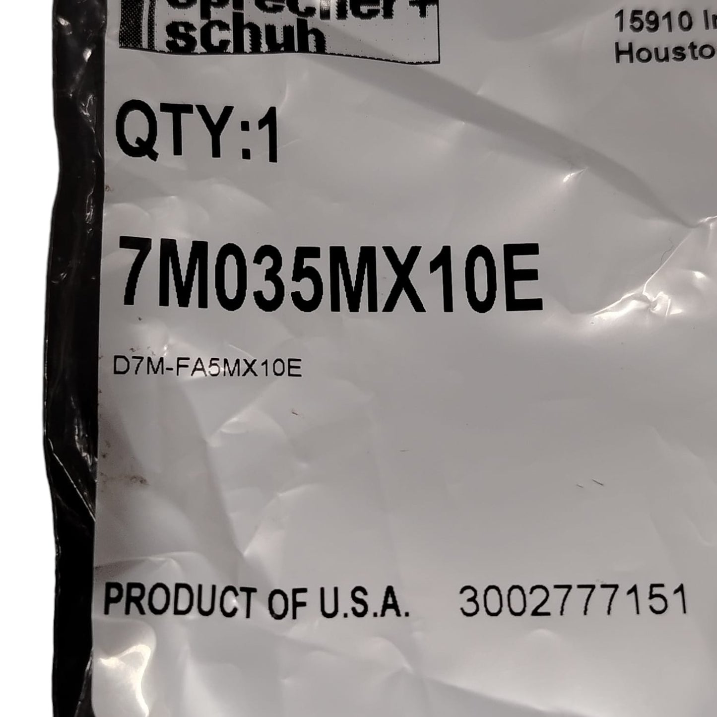 SPRECHER+SCHUH D7M-FA5MX10E Pulsador