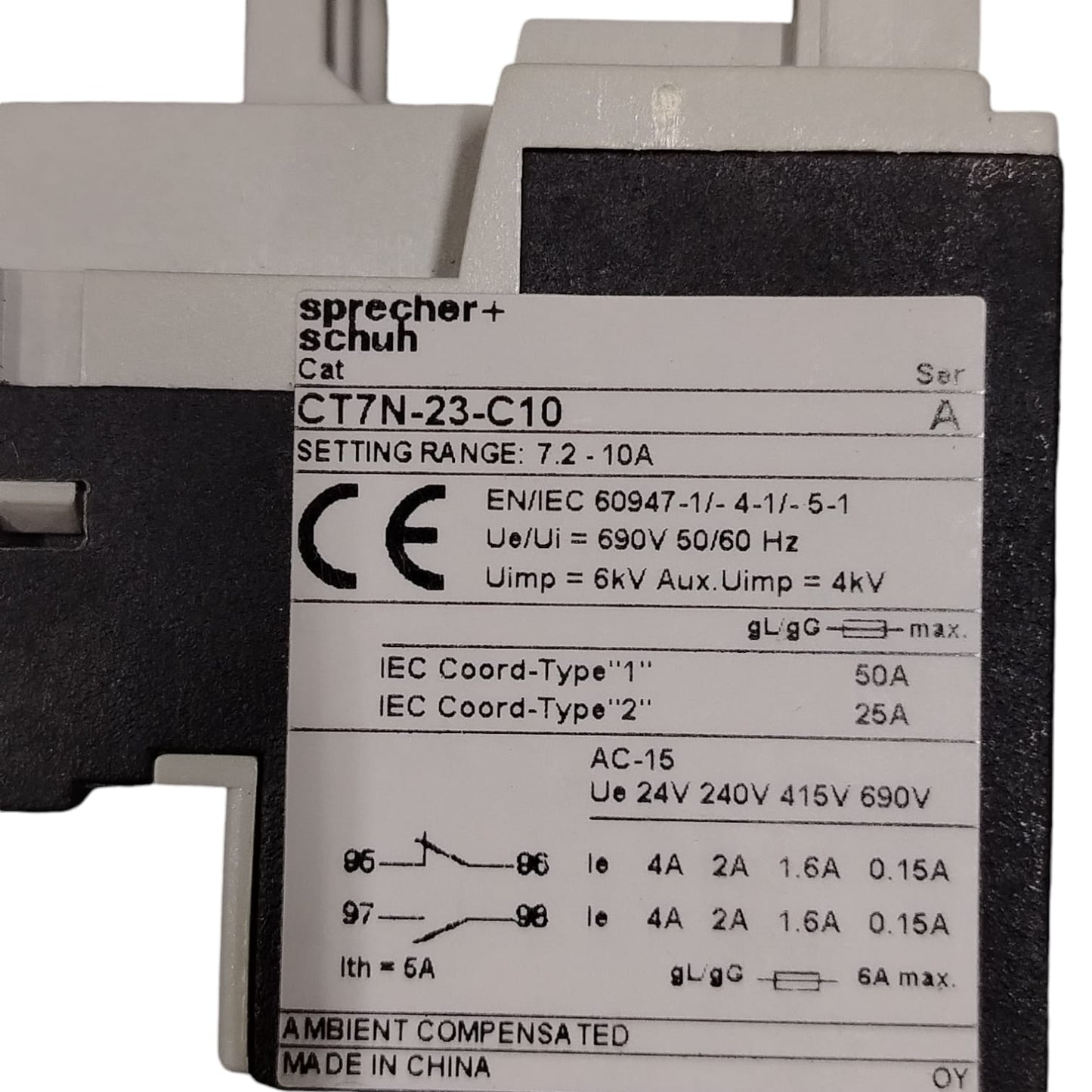 SPRECHER+SCHUH CT7N-23-C10 Relevador