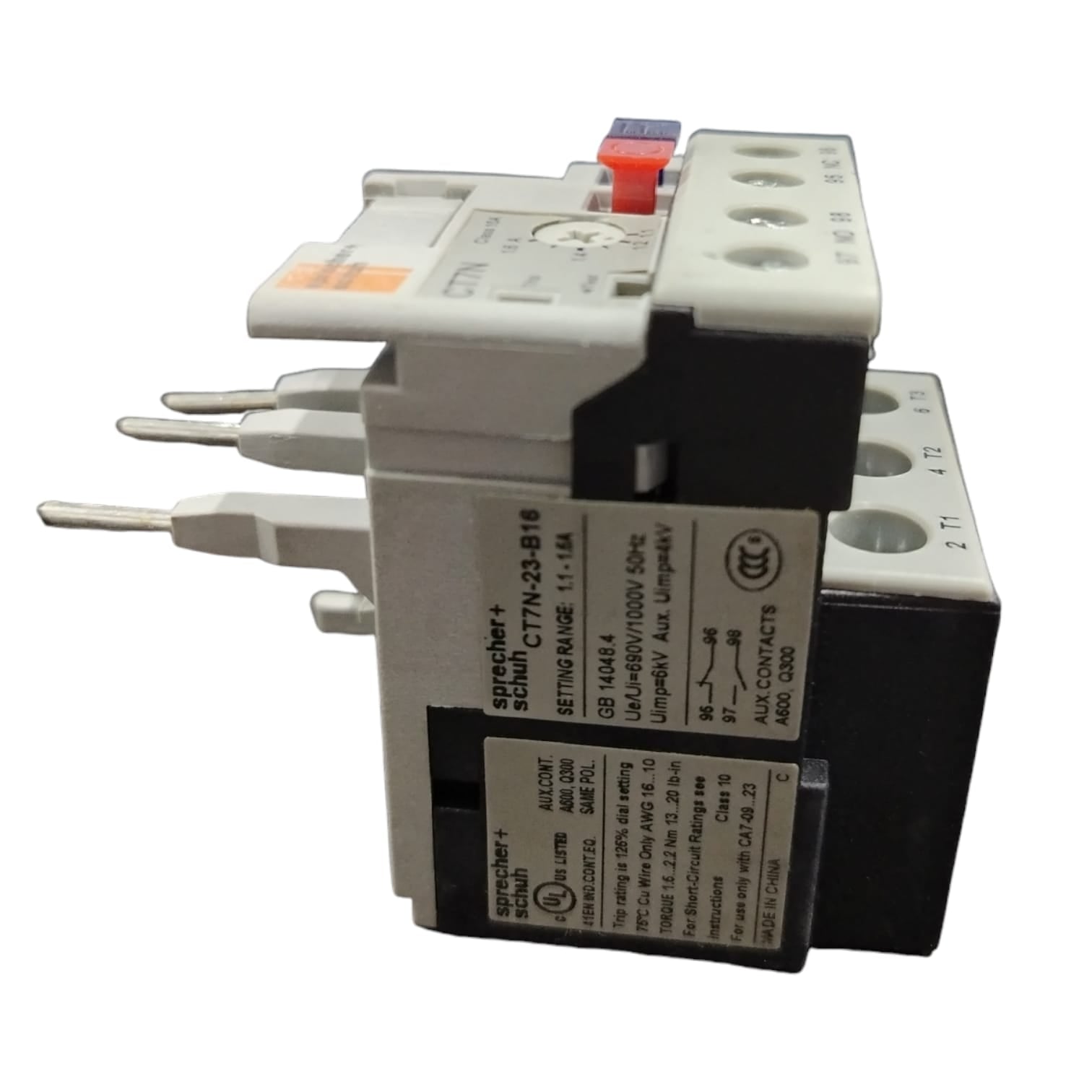 SPRECHER+SCHUH CT7N-23-B16 Relevador