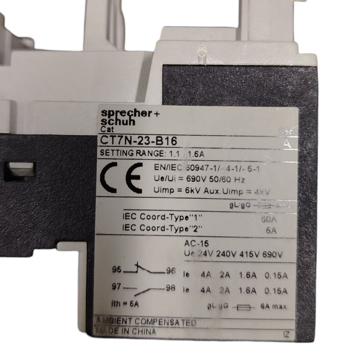 SPRECHER+SCHUH CT7N-23-B16 Relevador