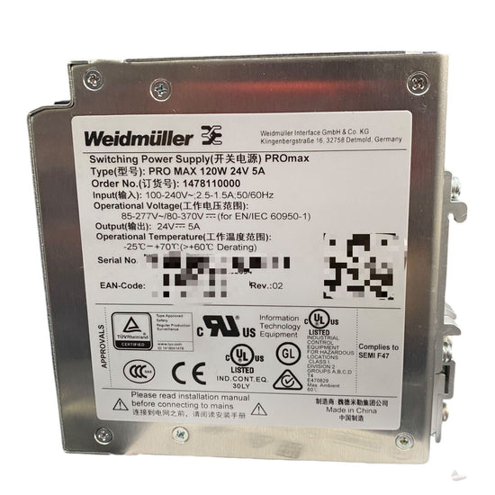 Weidmuller 1478140000