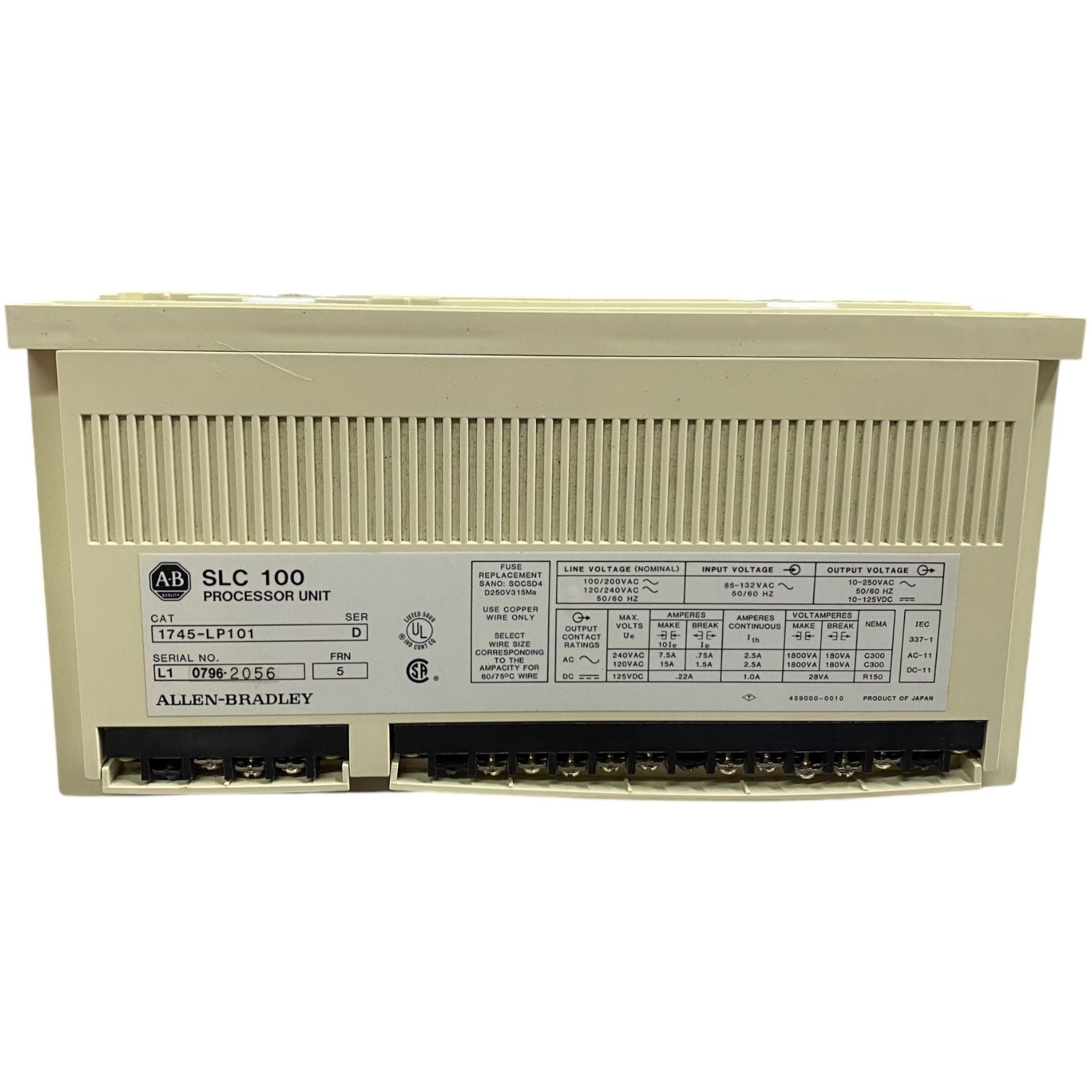 Allen Bradley 1745-lp101 Slc 100 Unidad De Procesamiento