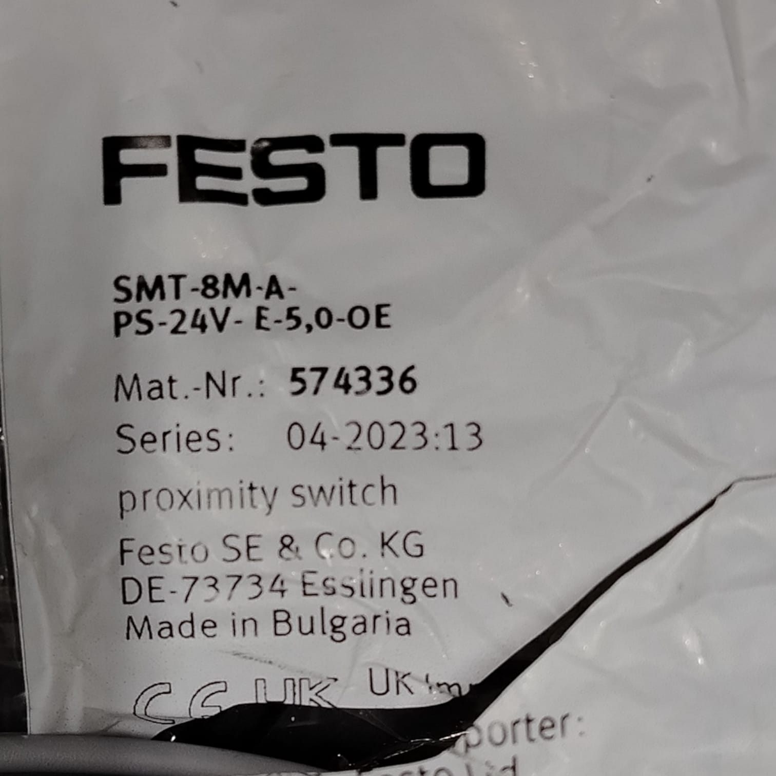 Festo Smt-8m-a-ps-24v-e-5,0-oe Sensor de proximidad