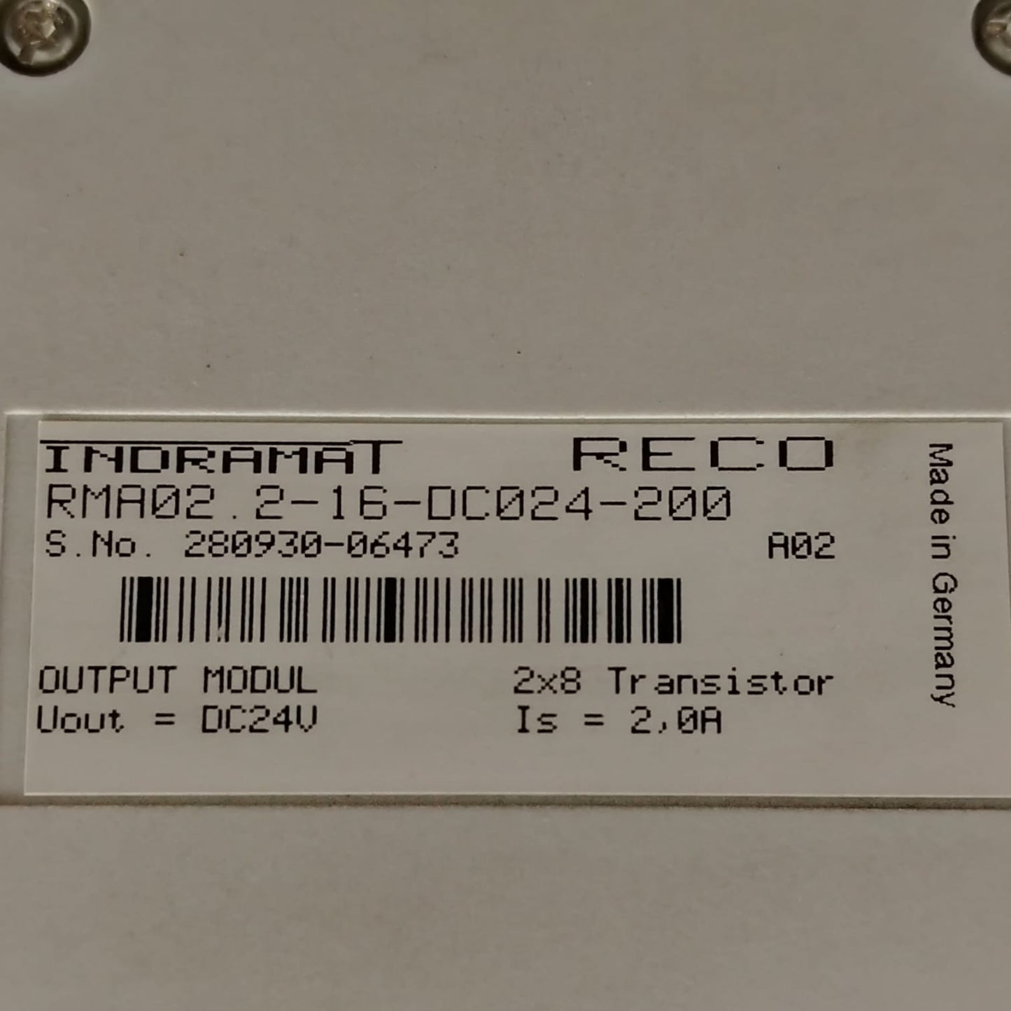 REXROTH Rma02.2-16-dc024-200 Módulo de salida