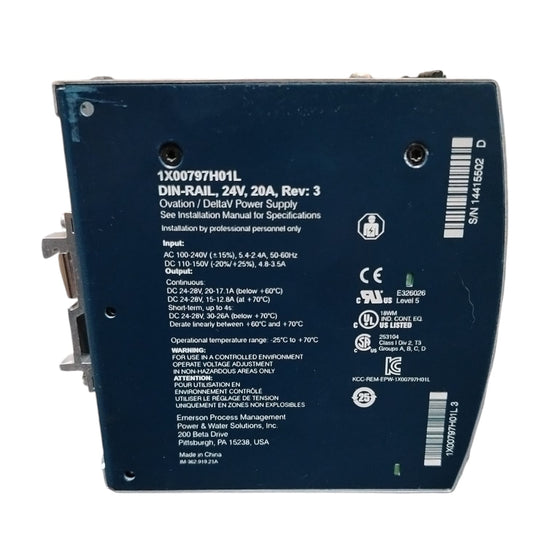 EMERSON 1X00797H01L Fuente de alimentación