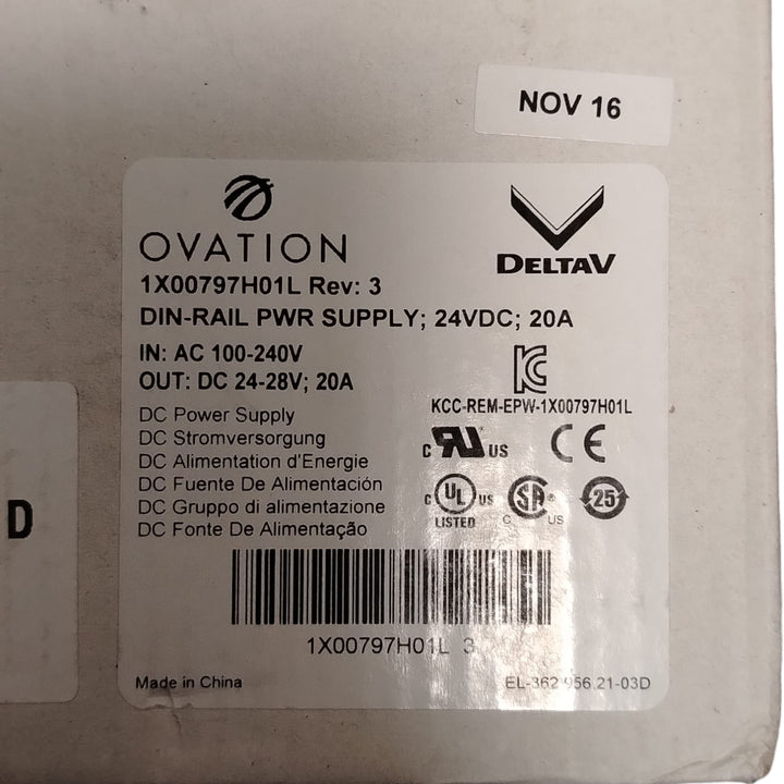 EMERSON 1X00797H01L Fuente de alimentación