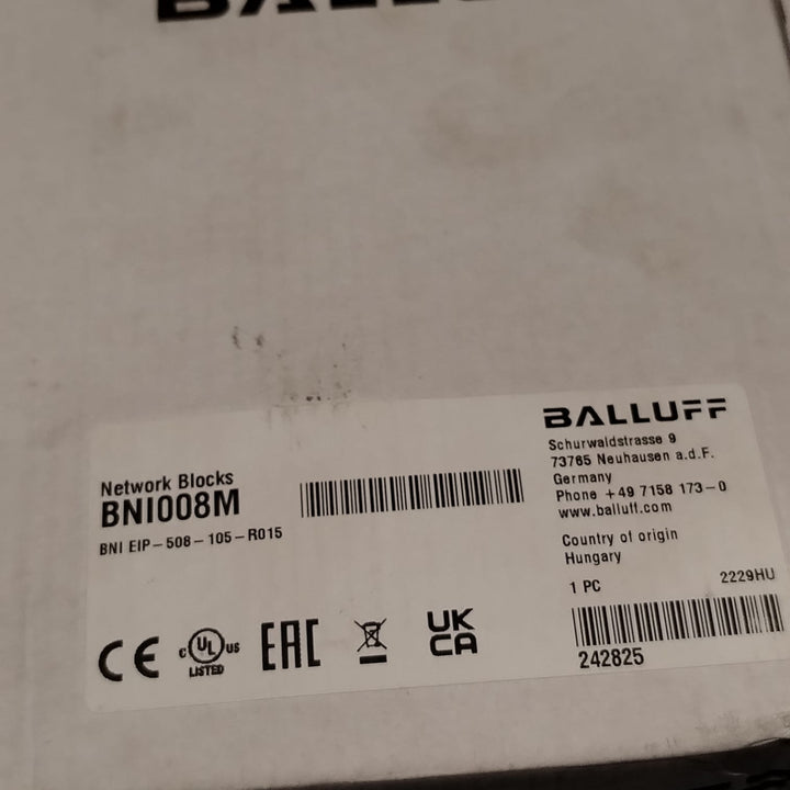 BALLUFF BNI008M BNI EIP-508-105-R015 Módulo de red para Ethernet/IP