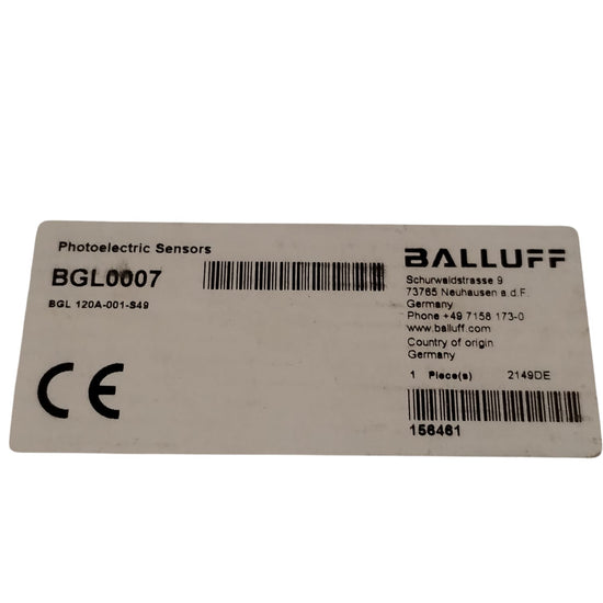BALLUFF BGL 0007 BGL 120A-001-S49 Barrera fotoeléctrica