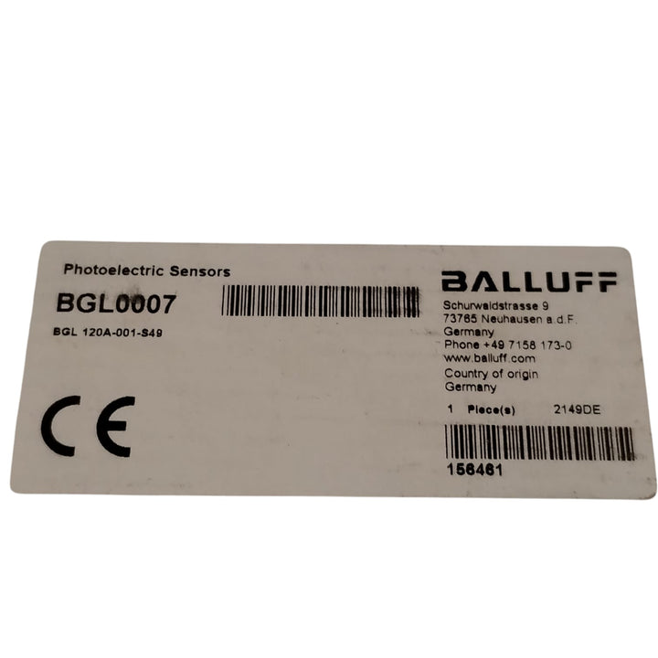 BALLUFF BGL 0007 BGL 120A-001-S49 Barrera fotoeléctrica
