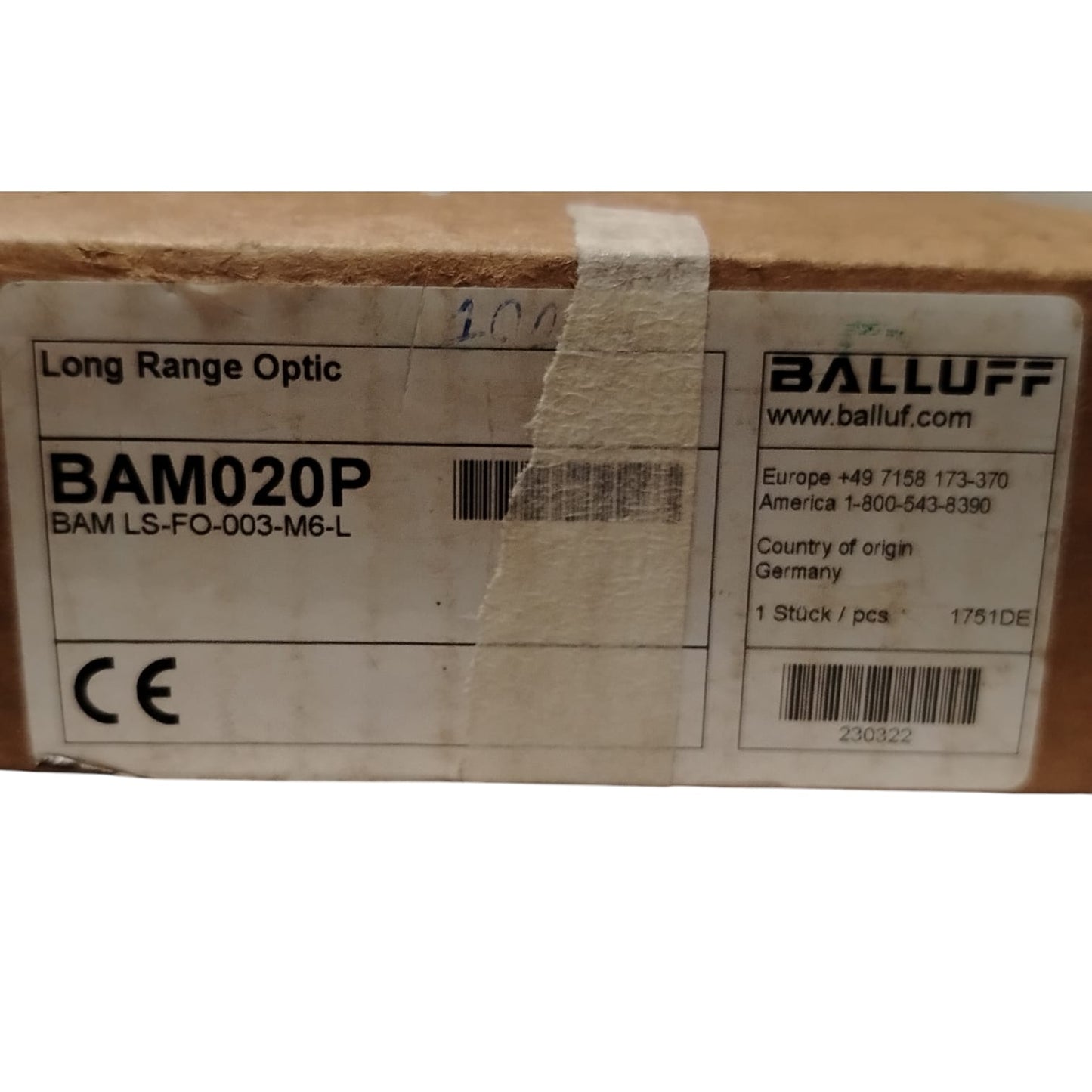 BALLUFF BAM LS-FO-003-M6-l BAM020P Lente superpuesta