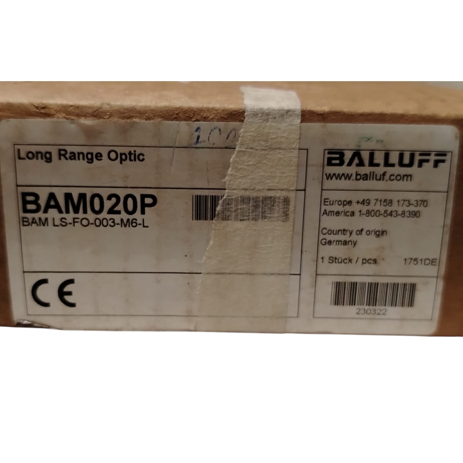 BALLUFF BAM LS-FO-003-M6-l BAM020P Lente superpuesta