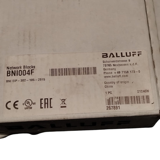 BALLUFF BNI004F BNI EIP-302-105-Z015 Módulo de red para Ethernet/IP
