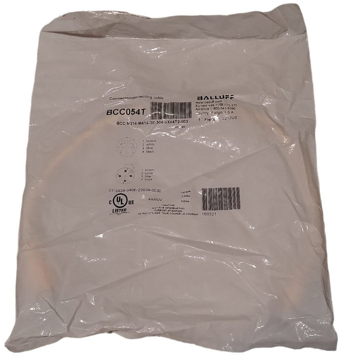 BALLUFF BCC054T M314-M414-3E-304-VX44T2-003 Cable de conexión