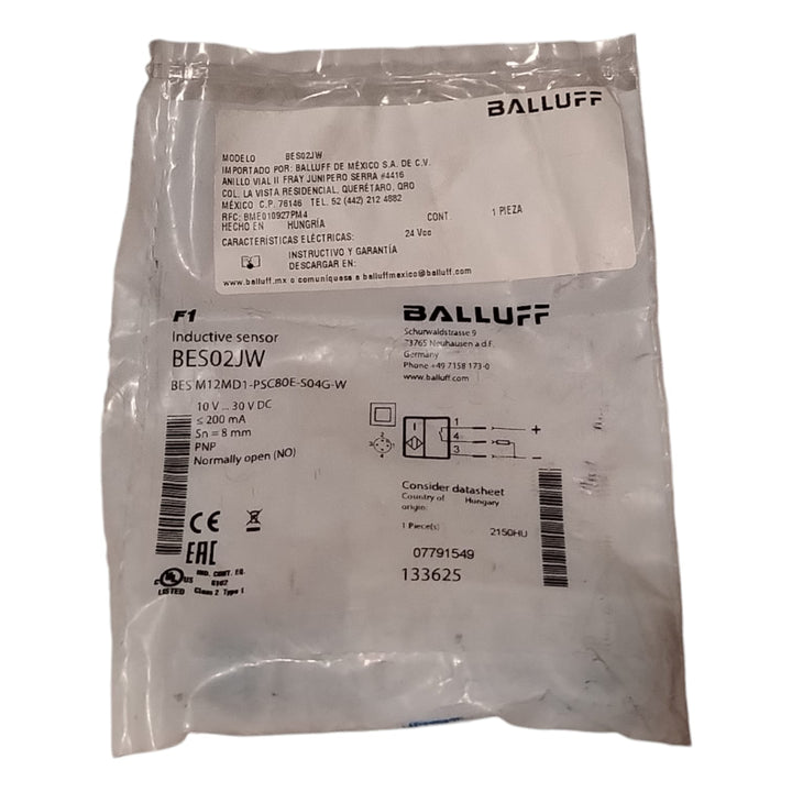 BALLUFF BES02JW BES M12MD1-PSC80E-S04G-W Sensor inductivo