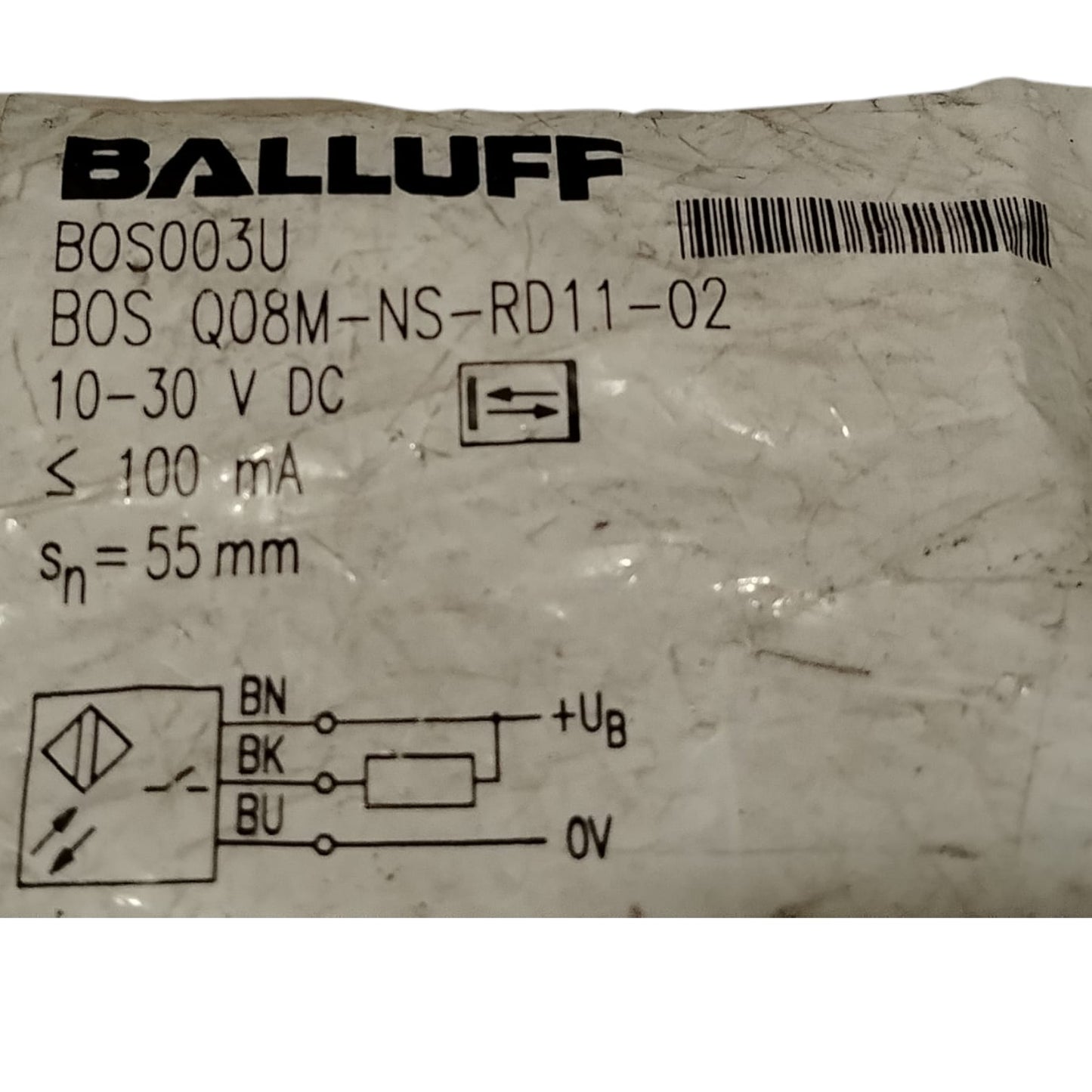 BALLUFF BOS003U BOS Q08M-NS-RD11-02 Sensor fotoeléctrico