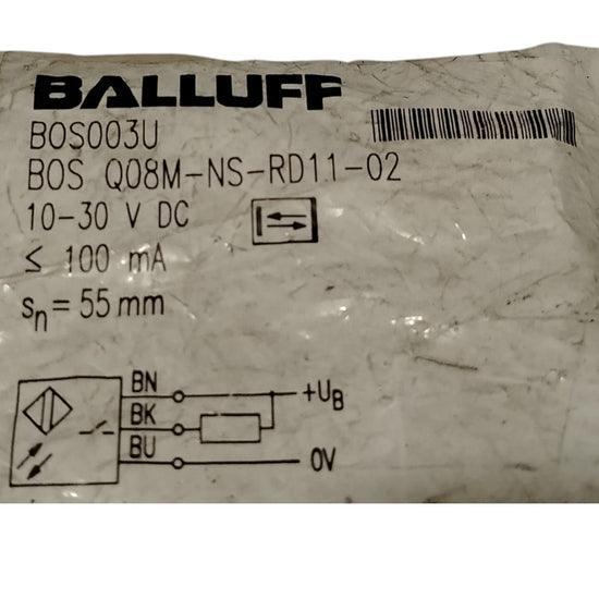 BALLUFF BOS003U BOS Q08M-NS-RD11-02 Sensor fotoeléctrico