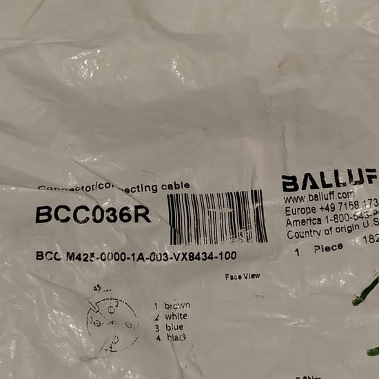 BALLUFF BCC036R BCC M425-0000-1A-003-VX8434-100 Cable de conexión