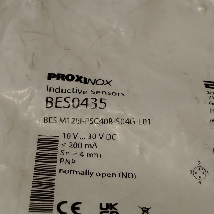 BALLUFF BES0435 BES M12EI-PSC40B-S04G-L01 Sensor inductivo