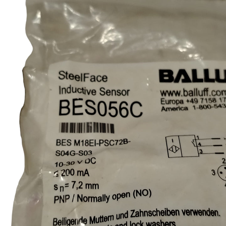 BALLUFF BES056C BES M18EH-PSC72B-S04G-S03 Sensor inductivo