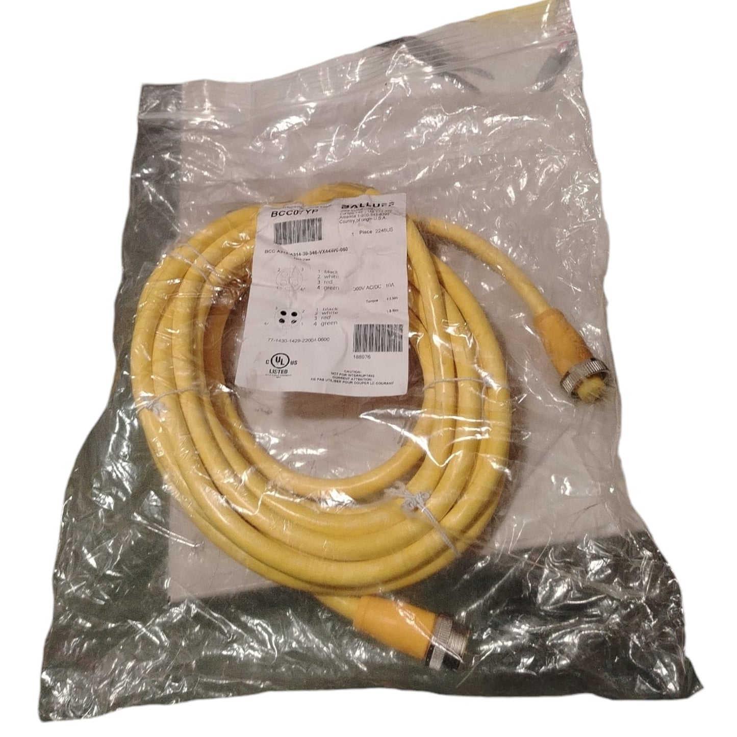 BALLUFF BCC07YP BCC A314-30-346-VX44W6-060 Cable de conexión