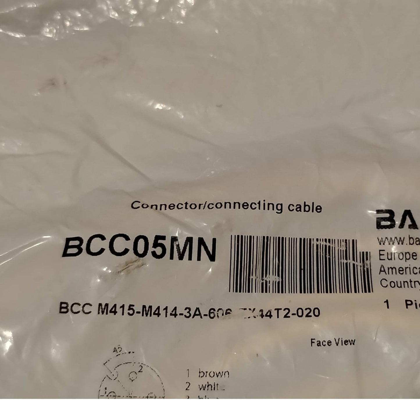 BALLUFF BCC05MN BCC M415-M414-3A-606-EX44T2-020 Cable de conexión
