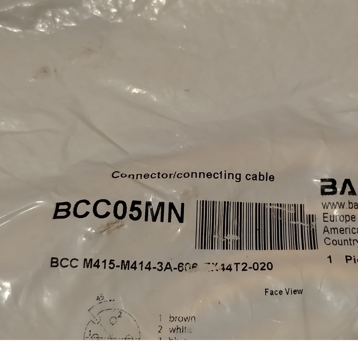 BALLUFF BCC05MN BCC M415-M414-3A-606-EX44T2-020 Cable de conexión