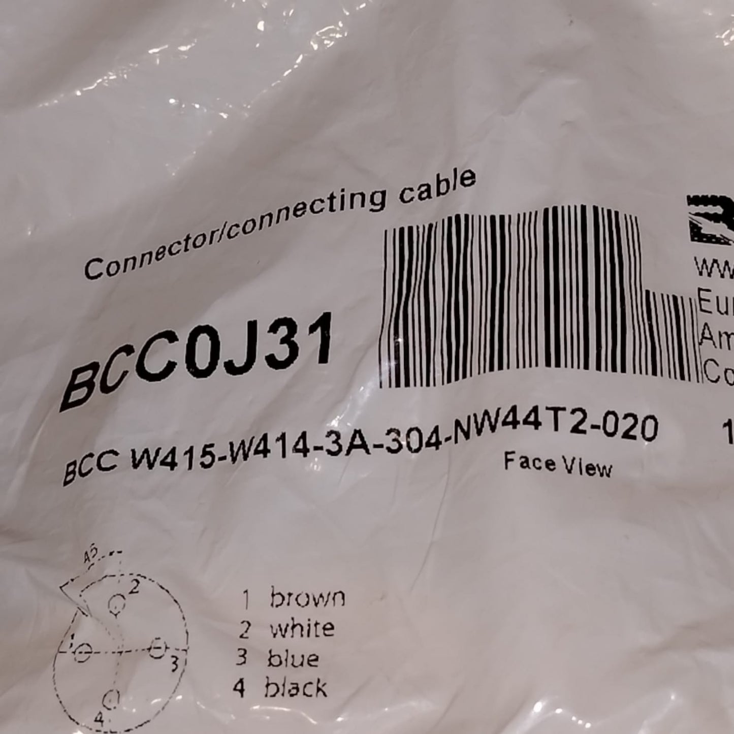 BALLUFF BCC0J31 BCC W415-W414-3A-304-NW44T2-020 Cable de conexión