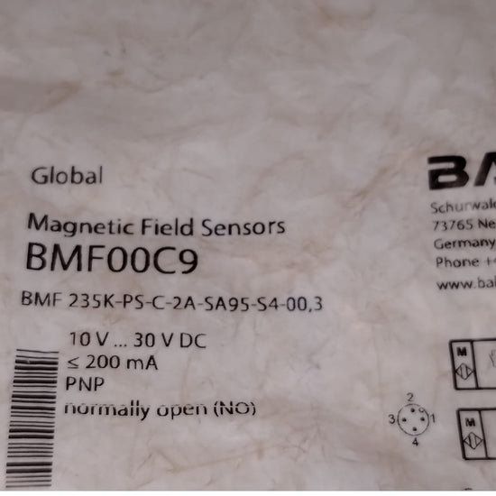 BALLUFF BMF00C9 BMF 235K-PS-C-2A-SA95-S4-00,3 Sensor