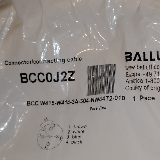 BALLUFF BCC0J2Z BCC W415-W414-3A-304-NW44T2-010 Cable de conexión